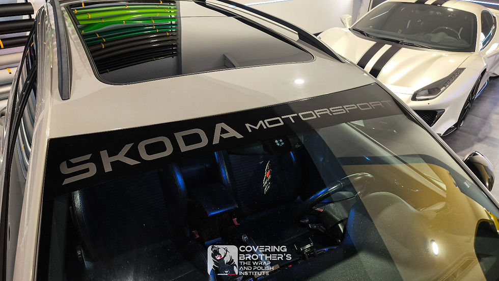 Bandeau pare soleil Skoda Motorsport