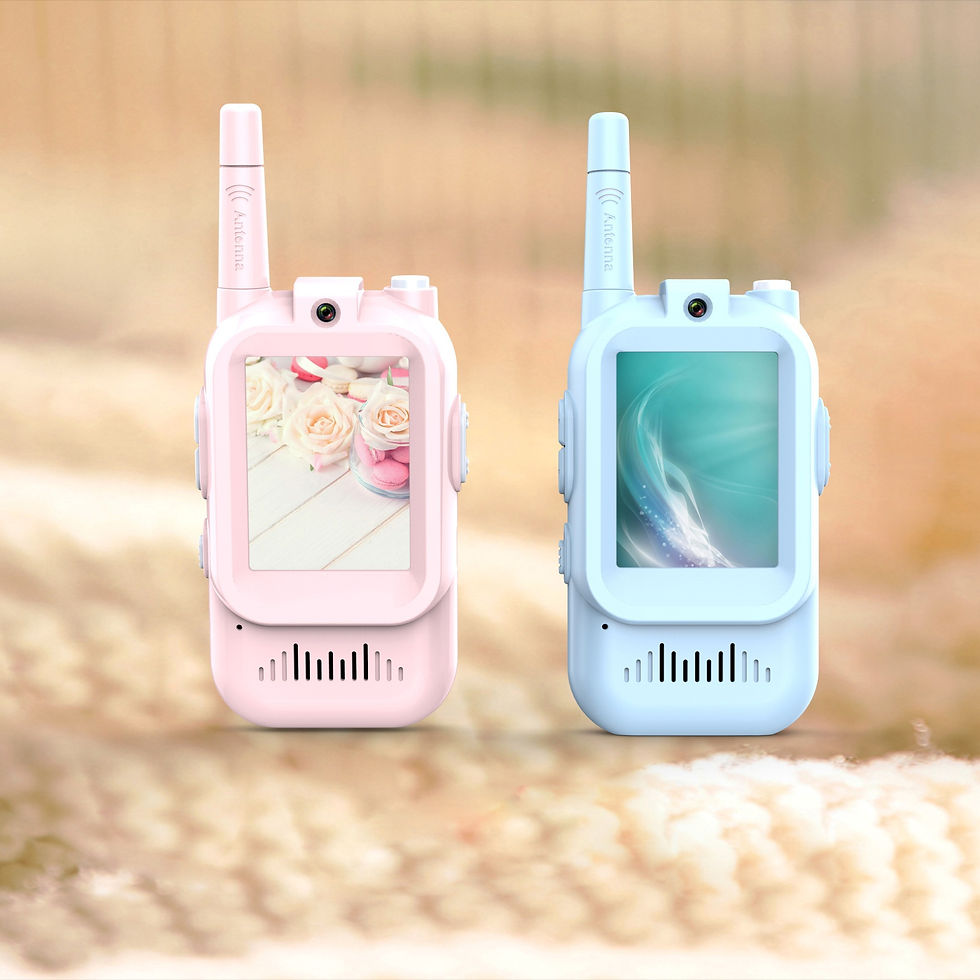 Thumbnail: Mini Video Wireless Walkie Talkies for Kids 2-Pack