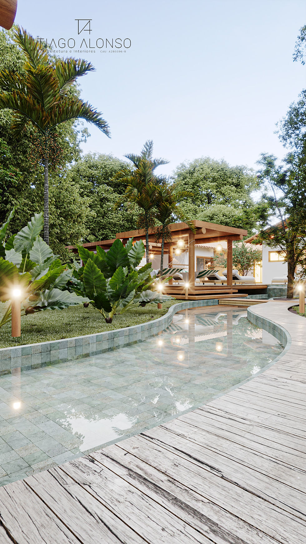 Projeto residencial de arquitetura humanizada em Santa Cruz Cabrália no Vila da Vila em Santo André Bahia.