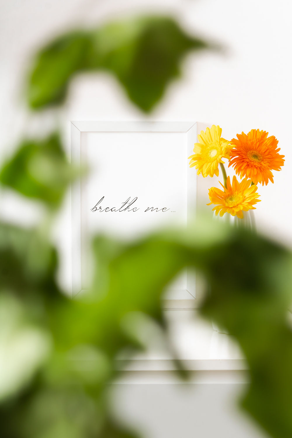 Breathe Me, Moi Pour Toi | Minimal contemporary wall art | Limited edition fine art archival print of hand-written typography