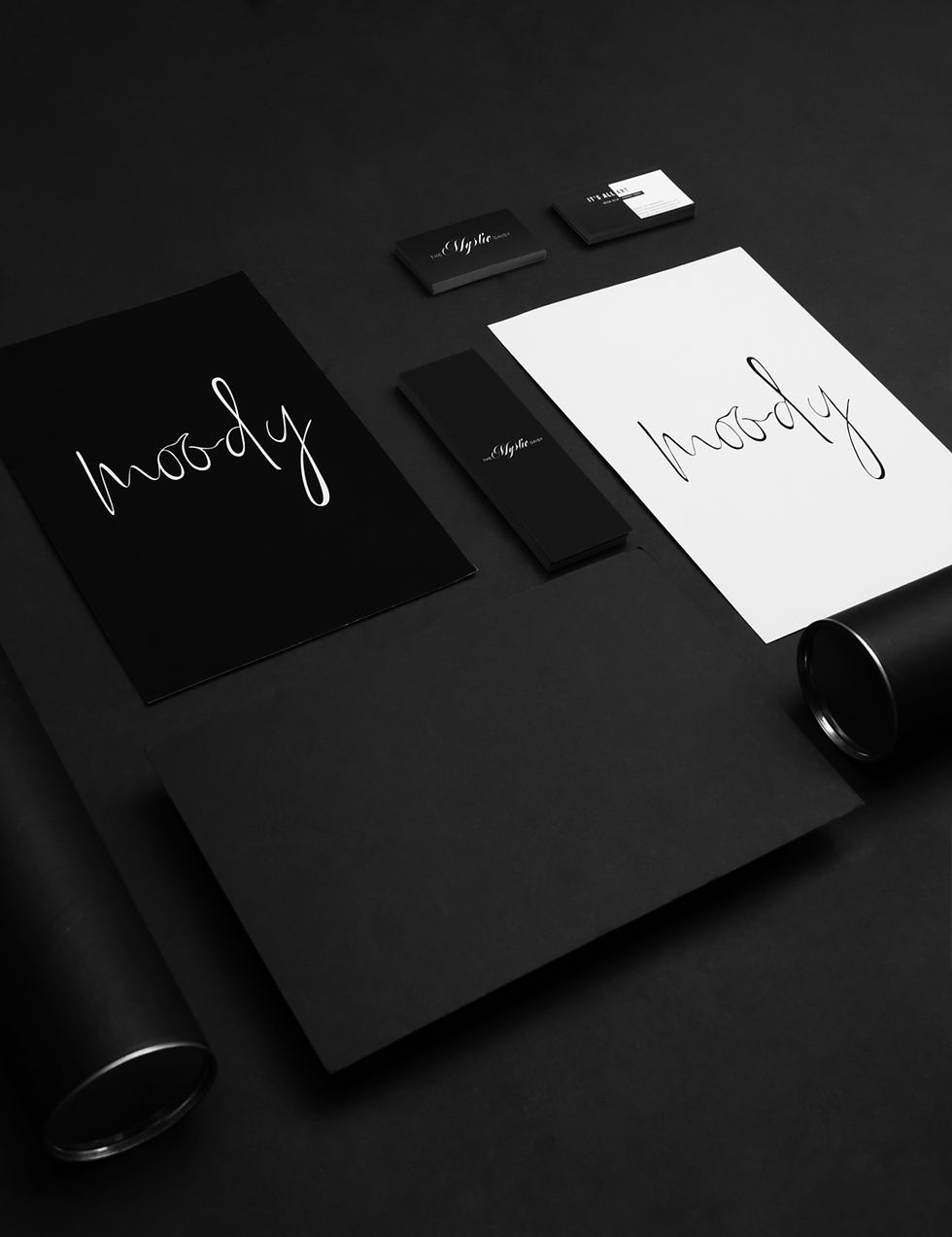 Thumbnail: Moody, Her | Minimal contemporary wall art | Limited edition fine art archival print of hand-lettered artwork |Brand identity