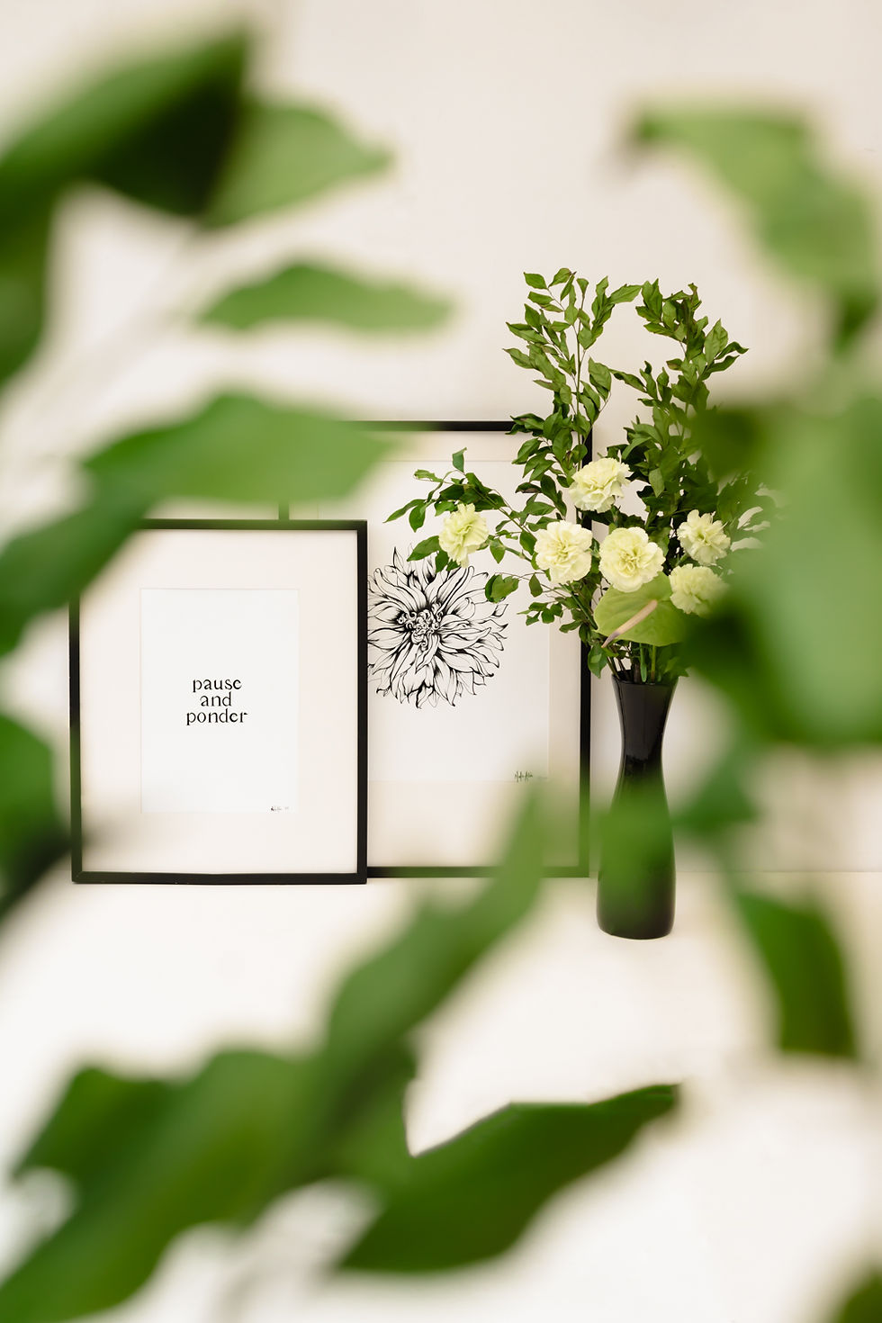 Thumbnail: Unfurl-I, Epiphany | Minimal contemporary wall art | Limited edition fine art archival print of hand-drawn flower