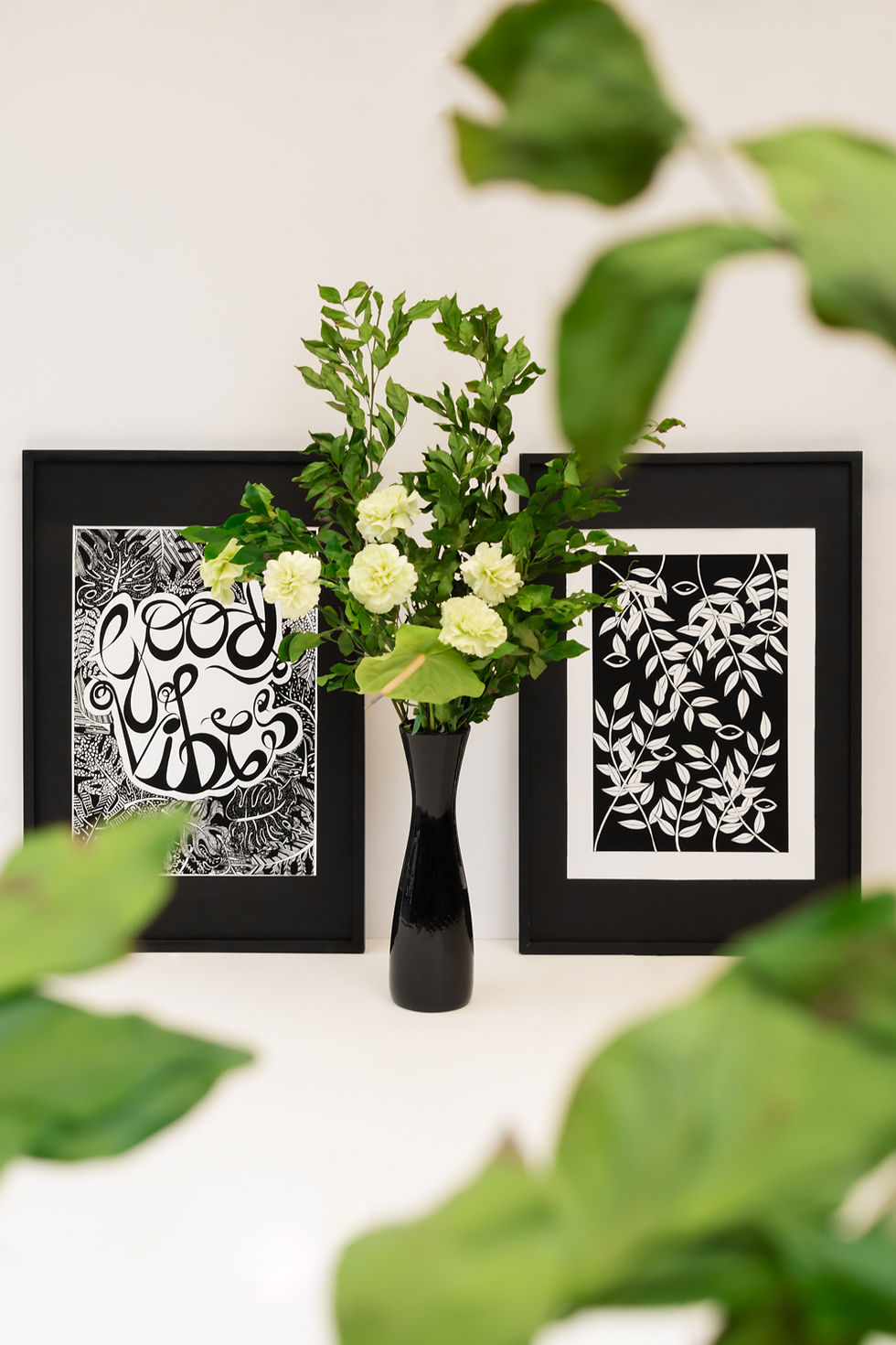 Thumbnail: All Eyes On You-I | Contemporary dark wall art | Limited edition fine art archival print of hand-drawn illustration