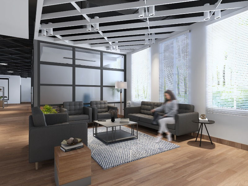 Modern Waiting Area in Office
