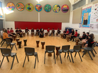 4th Class enjoying Drumming Workshop