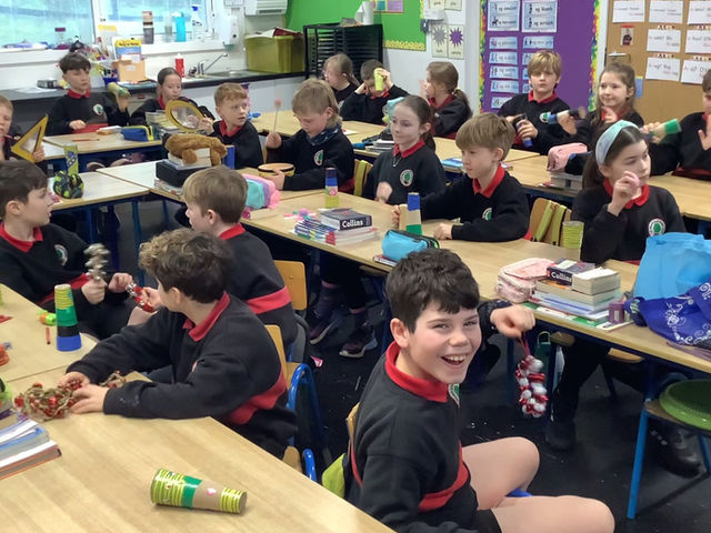 Some of the instruments we get to try during our Music Generation lessons.