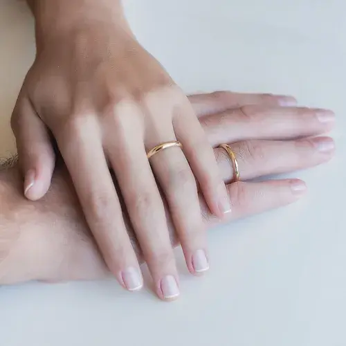 Miniatura: Aliança Love Air de 3,0mm em Ouro 18k.