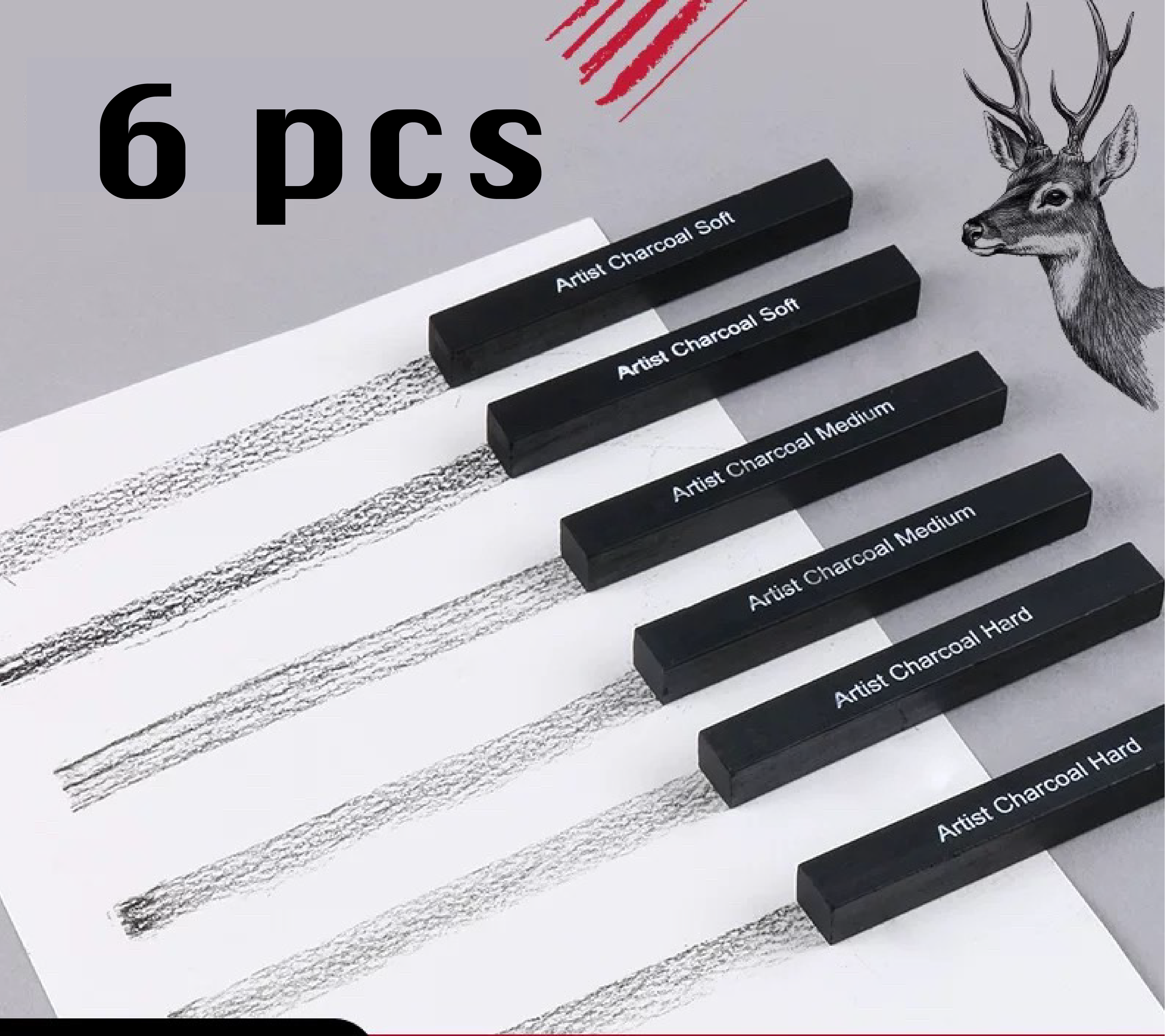 Compressed Charcoal Set