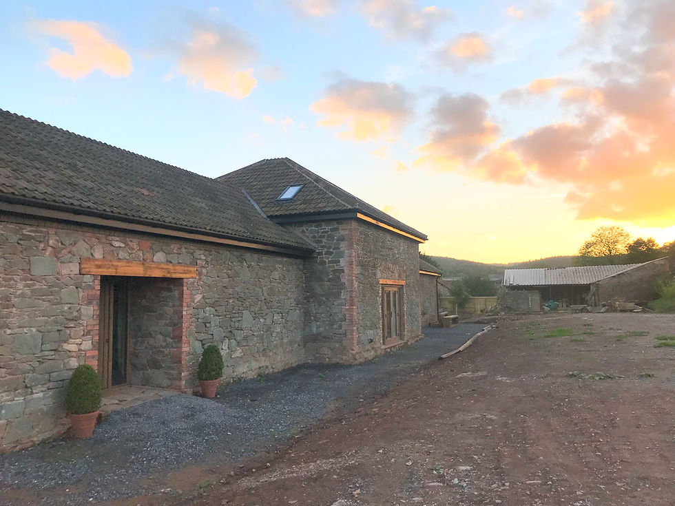 front at sundown