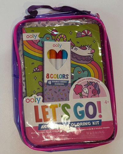 OOLY Let's Go!: Activity & Coloring Kit - Unicorn Candy Town main image 1