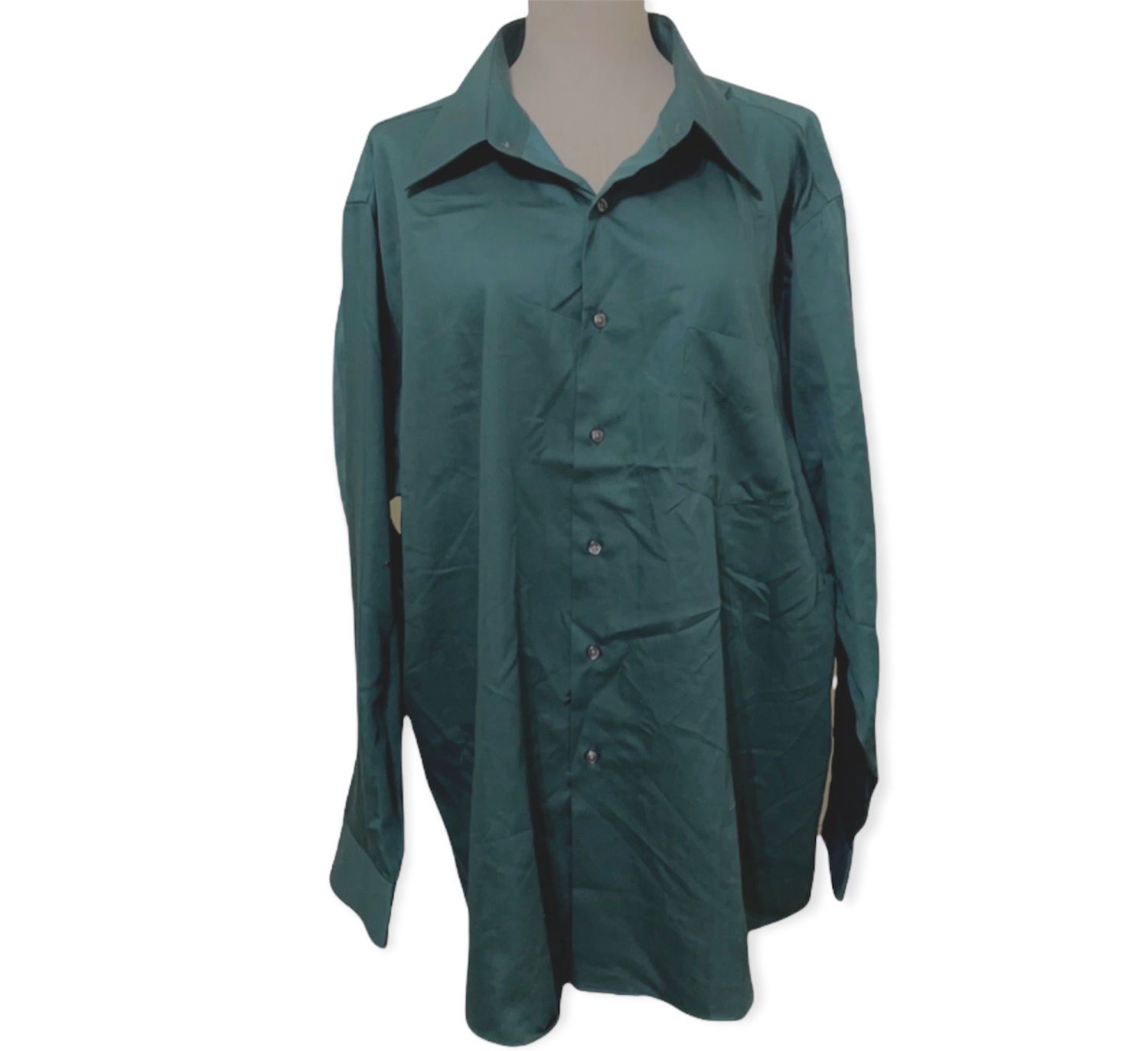 Green T-Shirt button up Dress S-M (or XXL top)