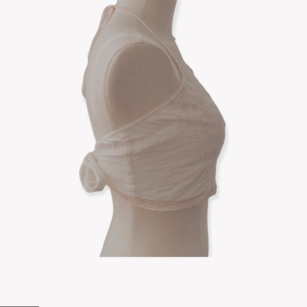 Thumbnail: American Eagle White Crop top / ties in back 