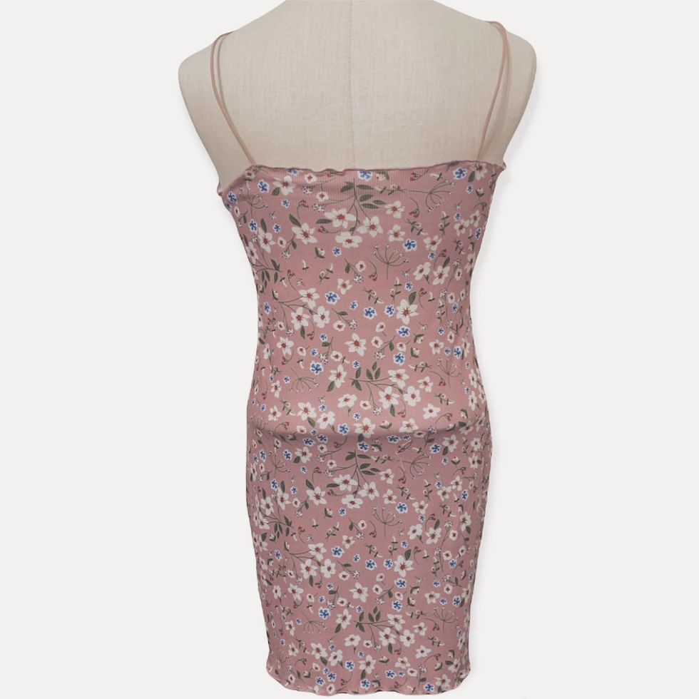 Thumbnail: Pink Floral bodycon Dress 