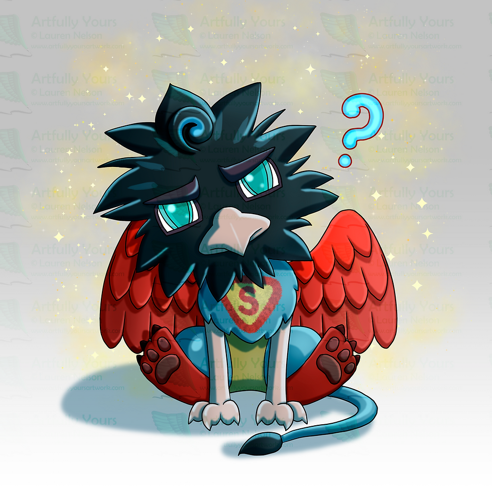 Supergriffin in cute form looking confused