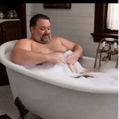 Bathing baby
