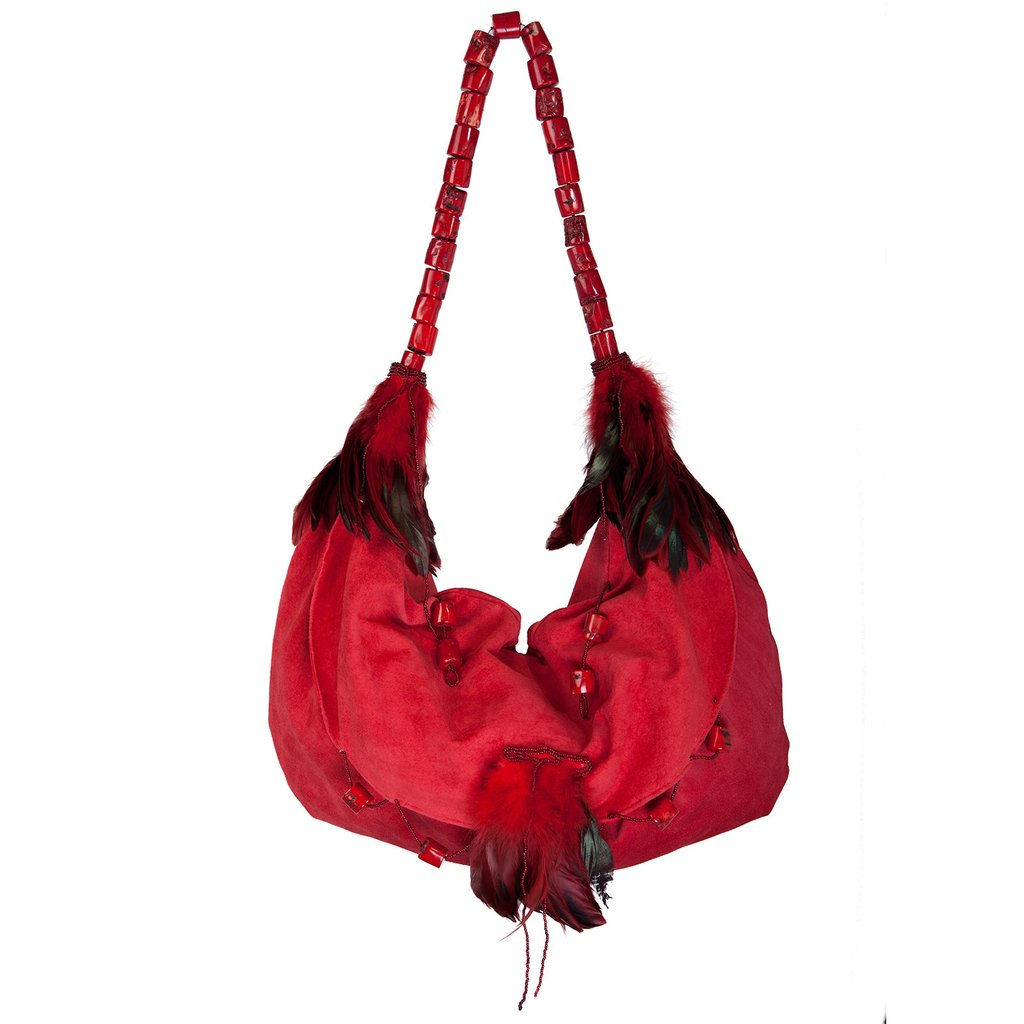 The Heart Angel - TONI Grande Crescent Leather Bag