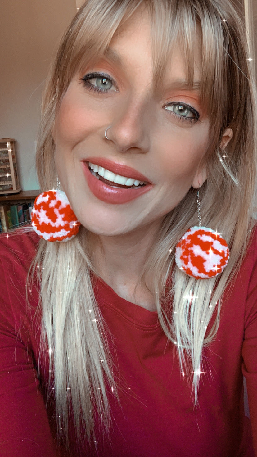 Thumbnail: Peppermint Pom Pom Earrings