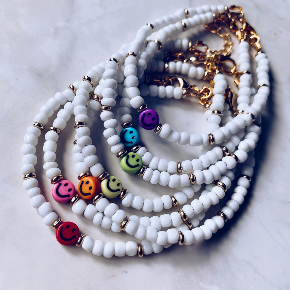 Thumbnail: Be Happy Beaded Bracelet