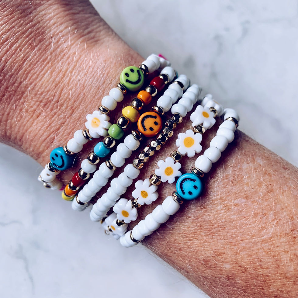 Thumbnail: Be Happy Beaded Bracelet
