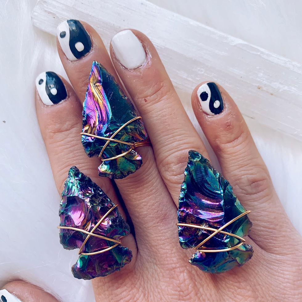 Thumbnail: Titanium Arrowhead Ring