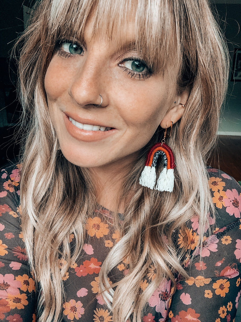 Thumbnail: Cozy Up Rainbow Tassel Earrings
