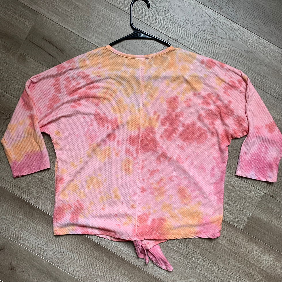 Thumbnail: Pink & Orange Button Tie Top