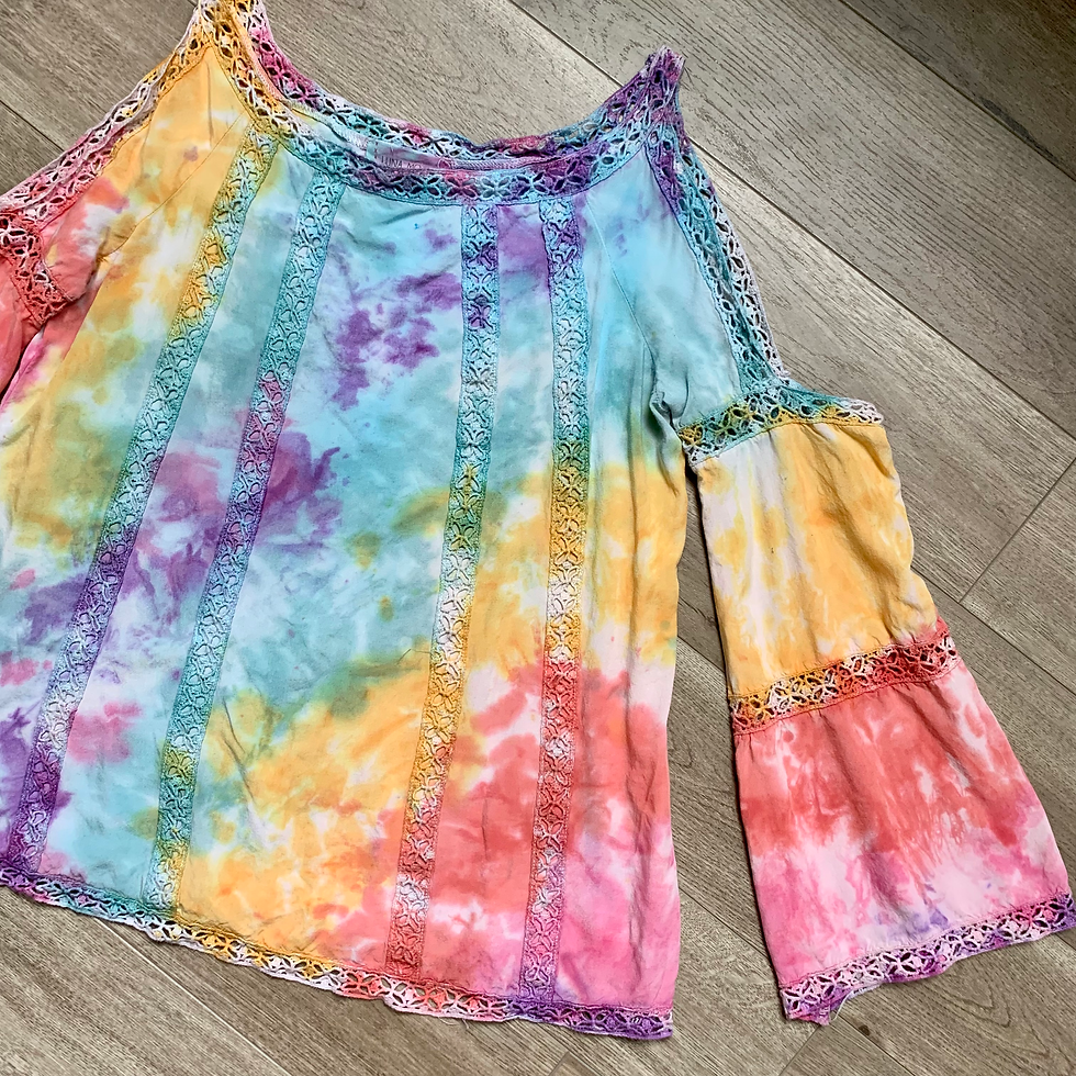 Thumbnail: Rainbow Cutout Hippie Top