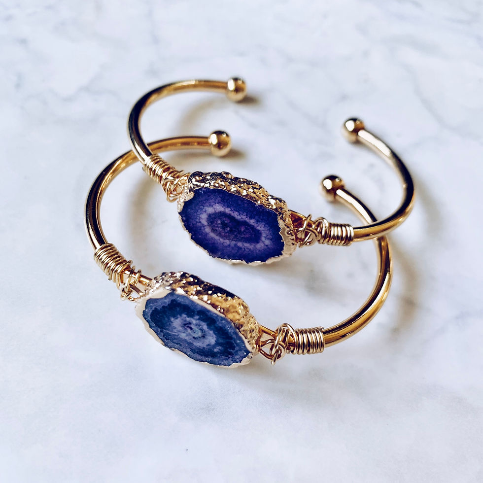 Thumbnail: Purple Geode Gold Cuff