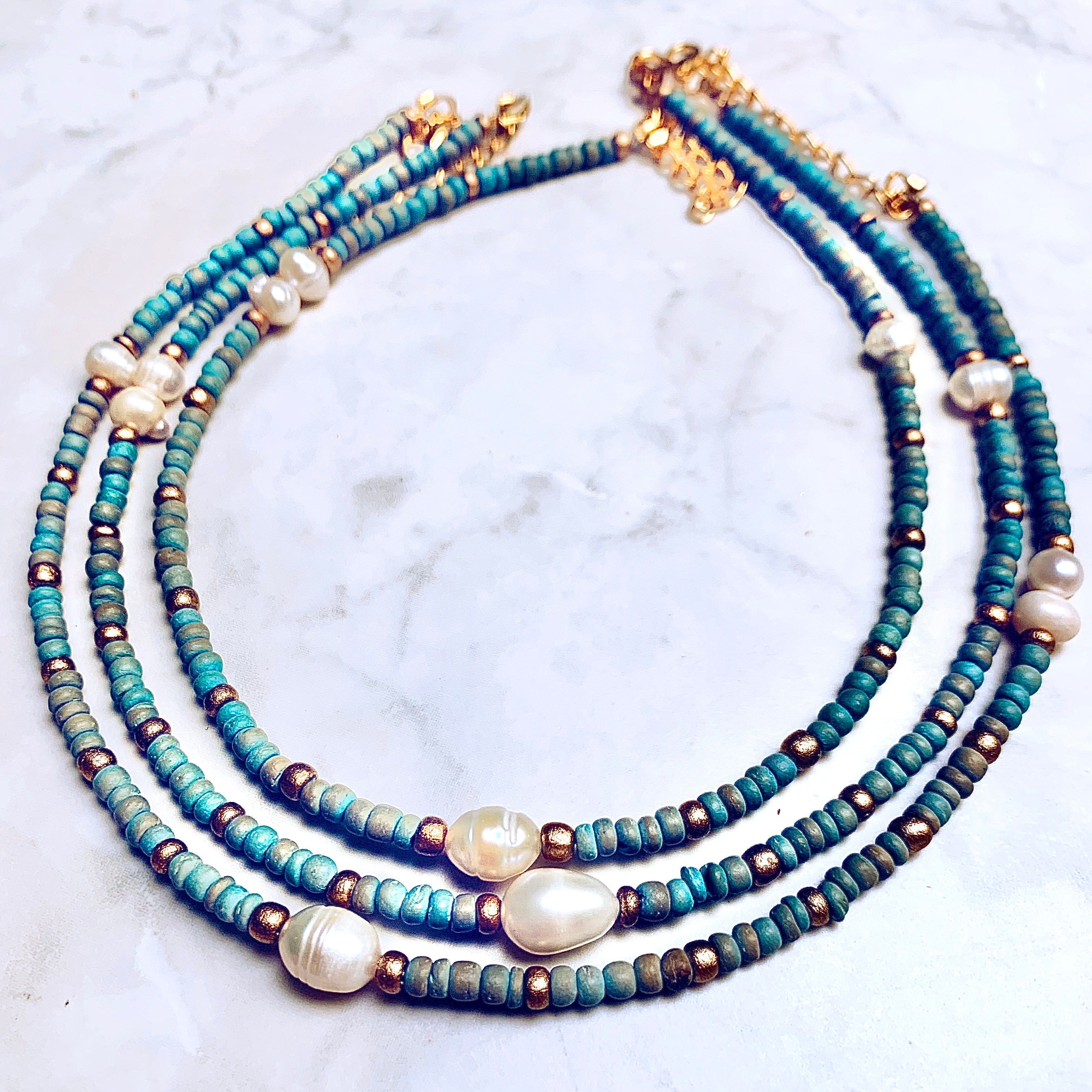 Santorini Beaded Necklace