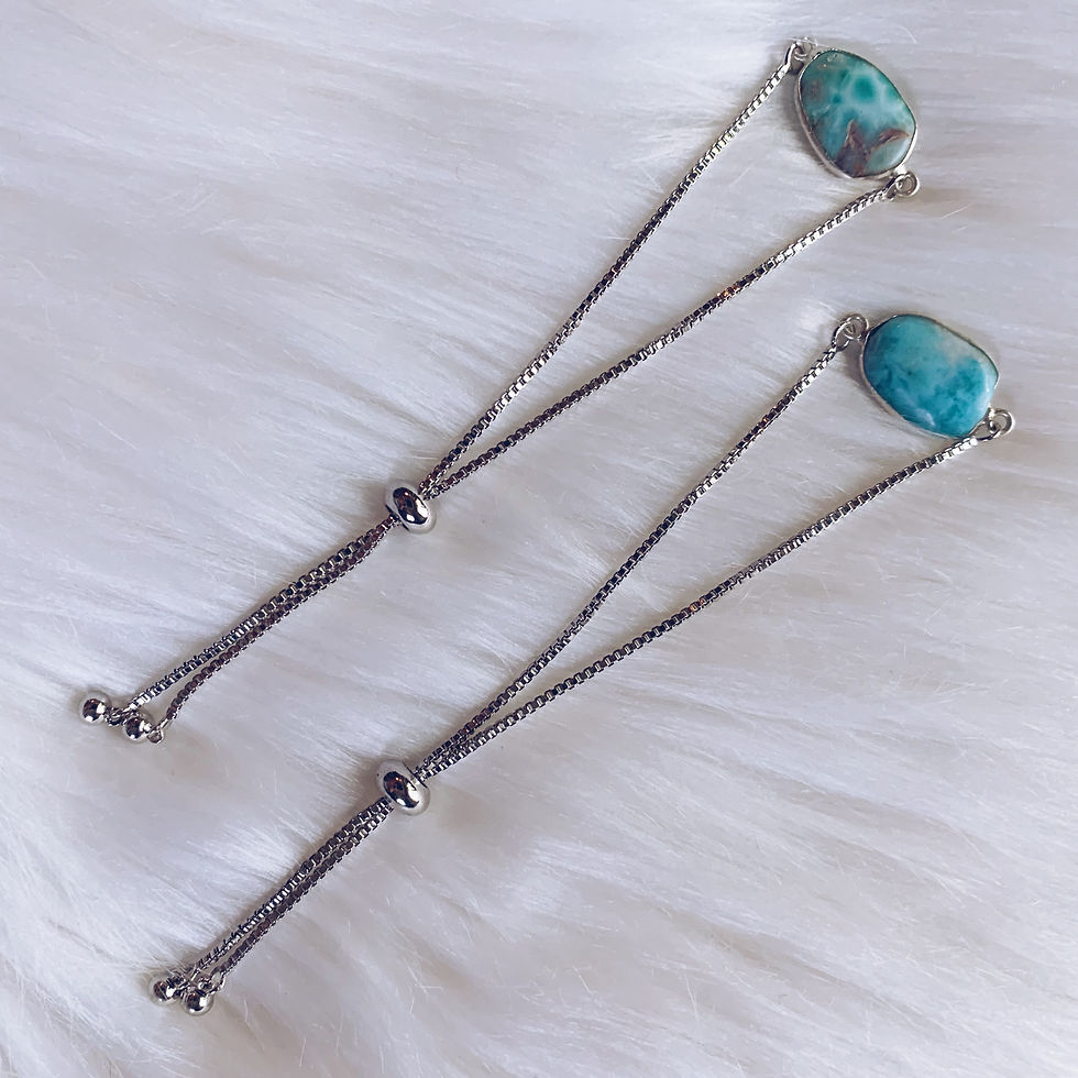 Adjustable Larimar Bracelet