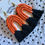 Thumbnail: Spooky Orange Rainbow Tassel Earrings
