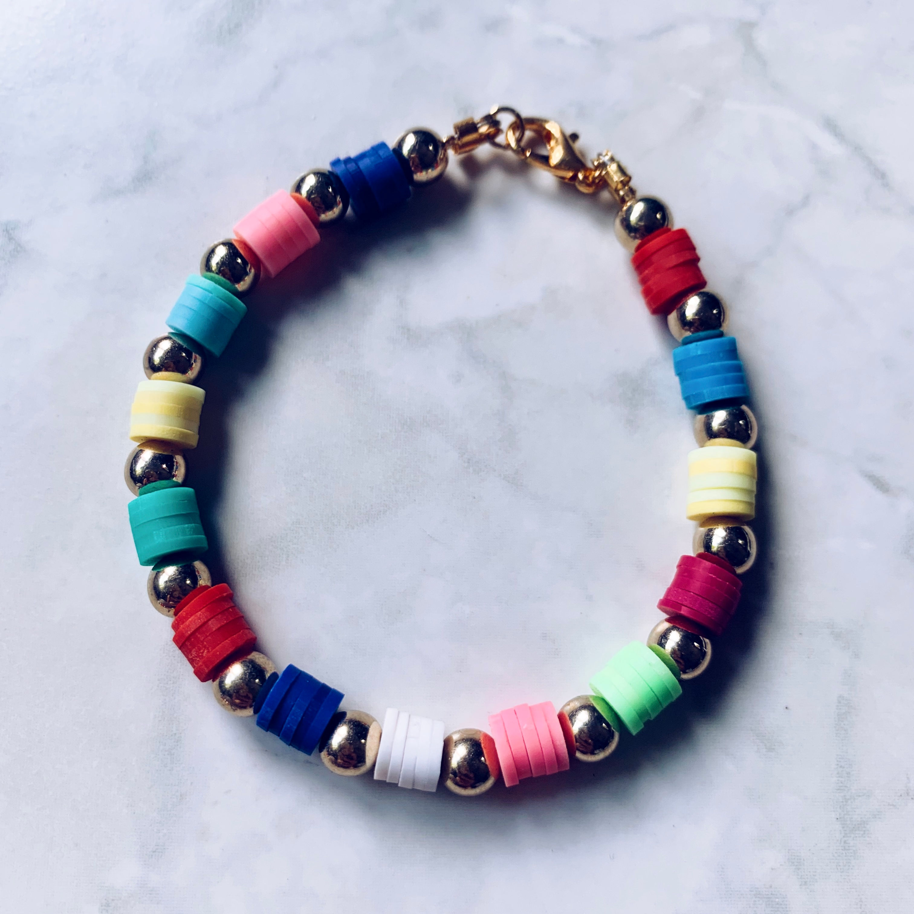 Rainbow Disk Bracelet