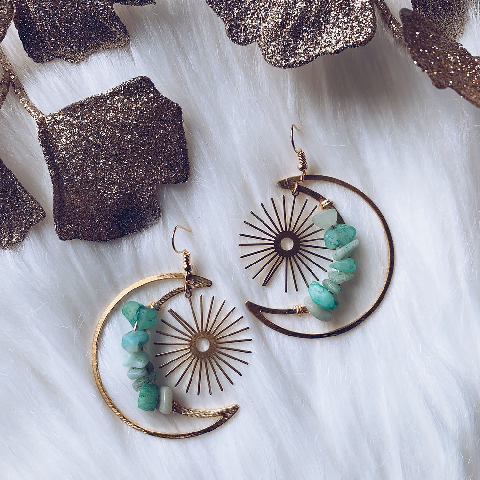 Thumbnail: Cosmic Crescent Moon Earrings