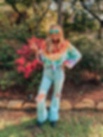 Rainbow Dyed Loose Button Up Shirt