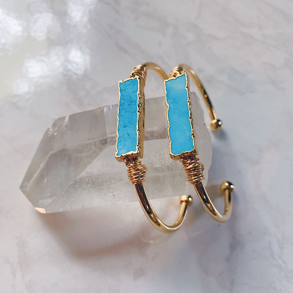 Thumbnail: Turquoise Crystal Cuff