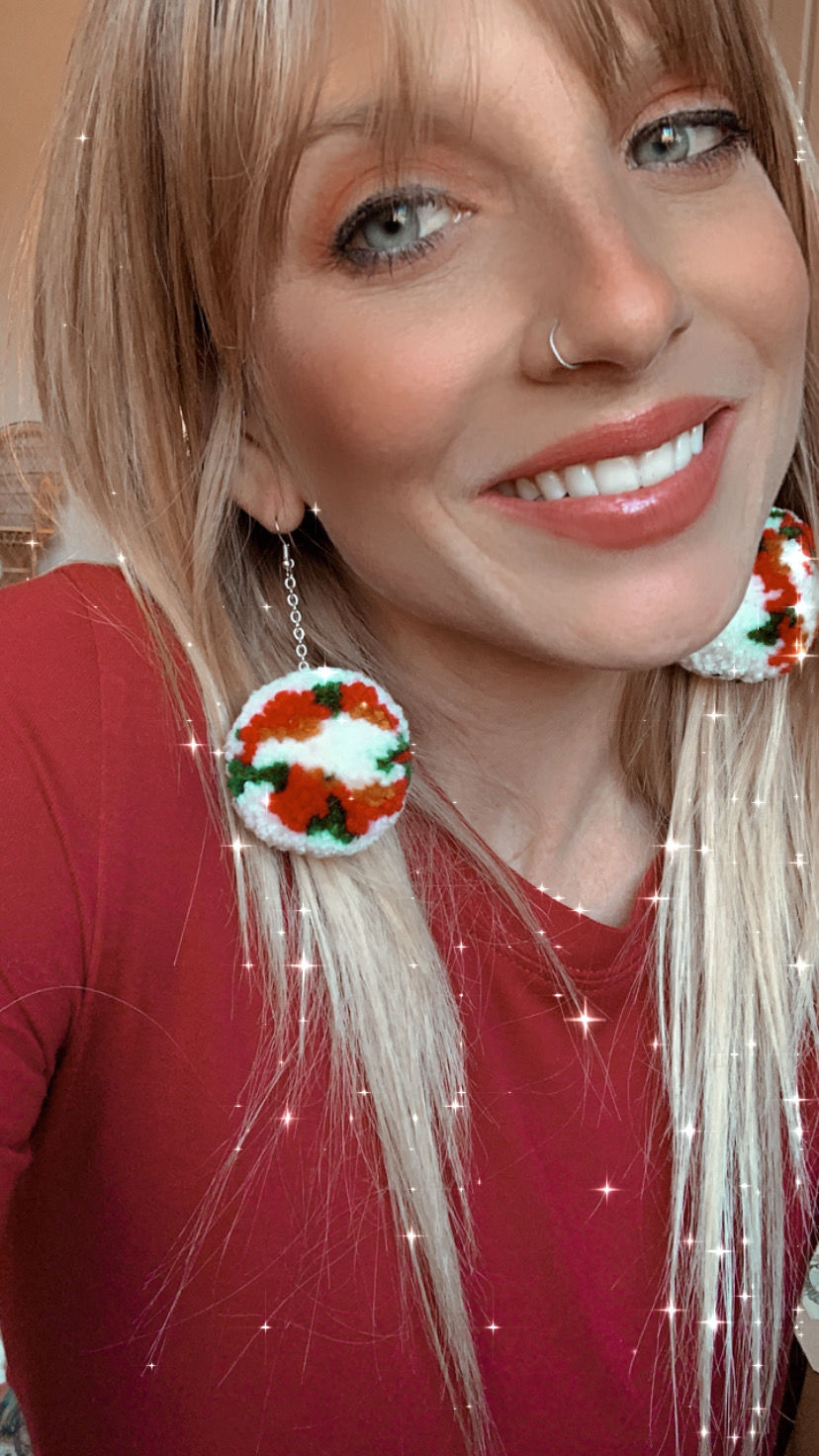 Thumbnail: Bells of Holly Pom Pom Earrings