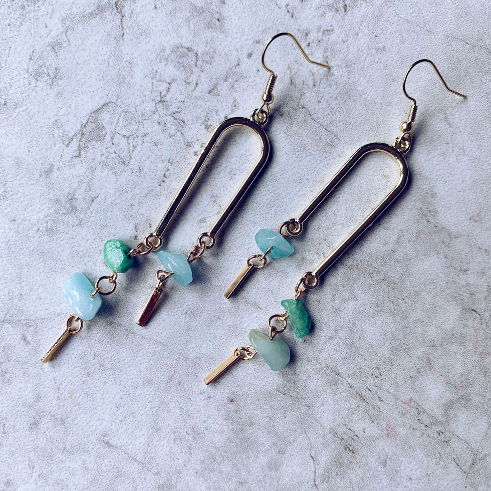 Thumbnail: Sprouting Gemstone Earrings