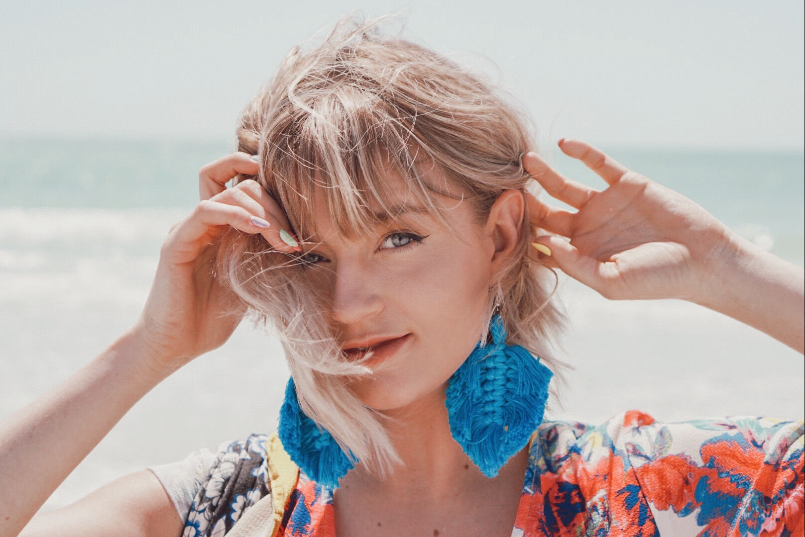 Macrame Leaf Earrings