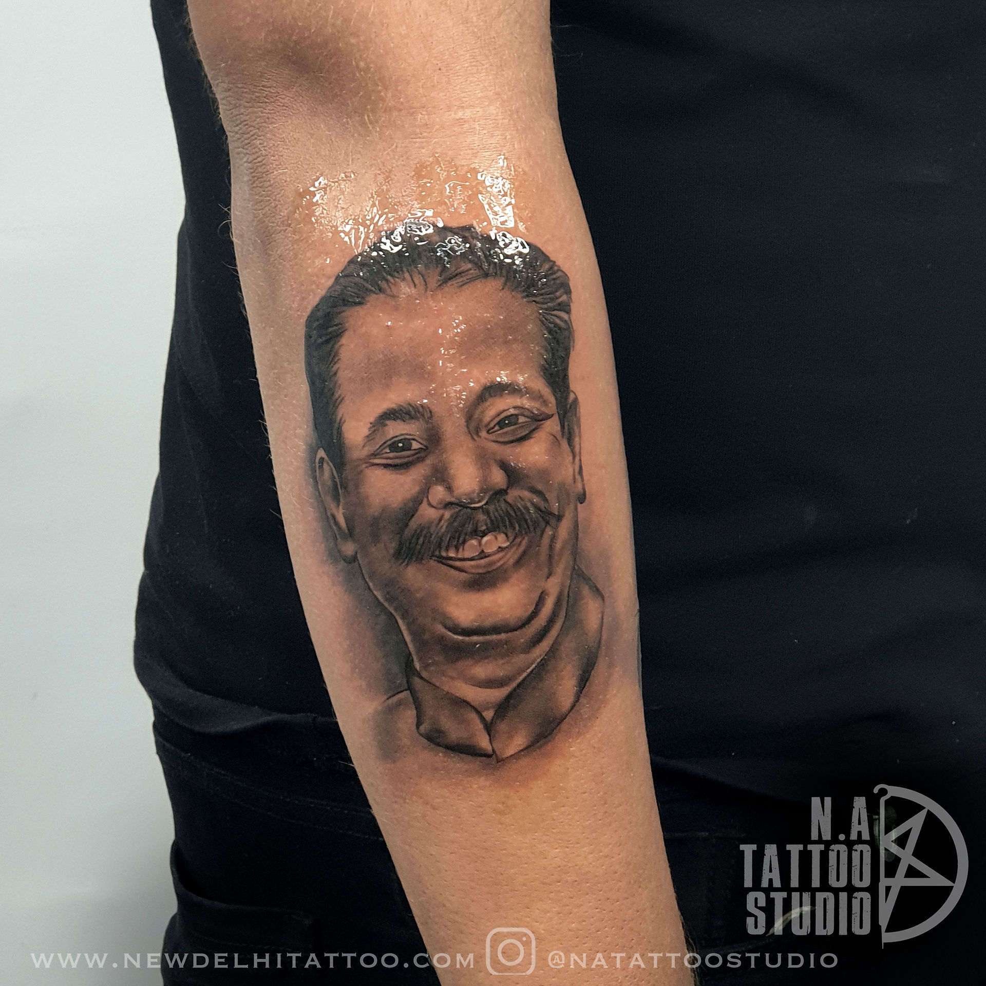 portrait father tattoo design
