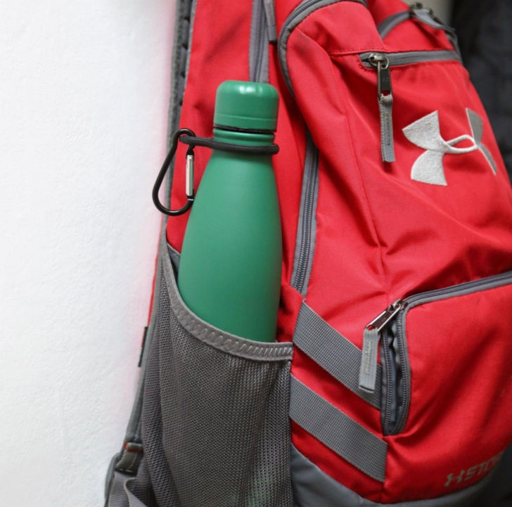 थंबनेल: Stainless Steel Water Bottle with Carabiner Clip - 500ml