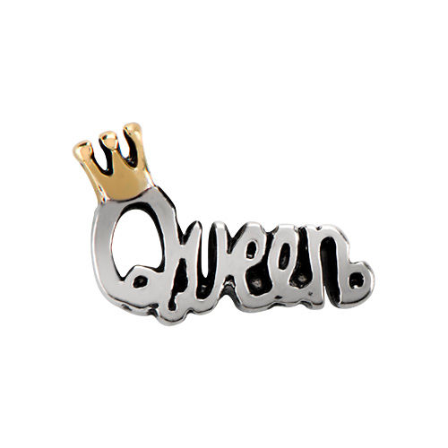 CH1989- Silver & Gold Queen Charm