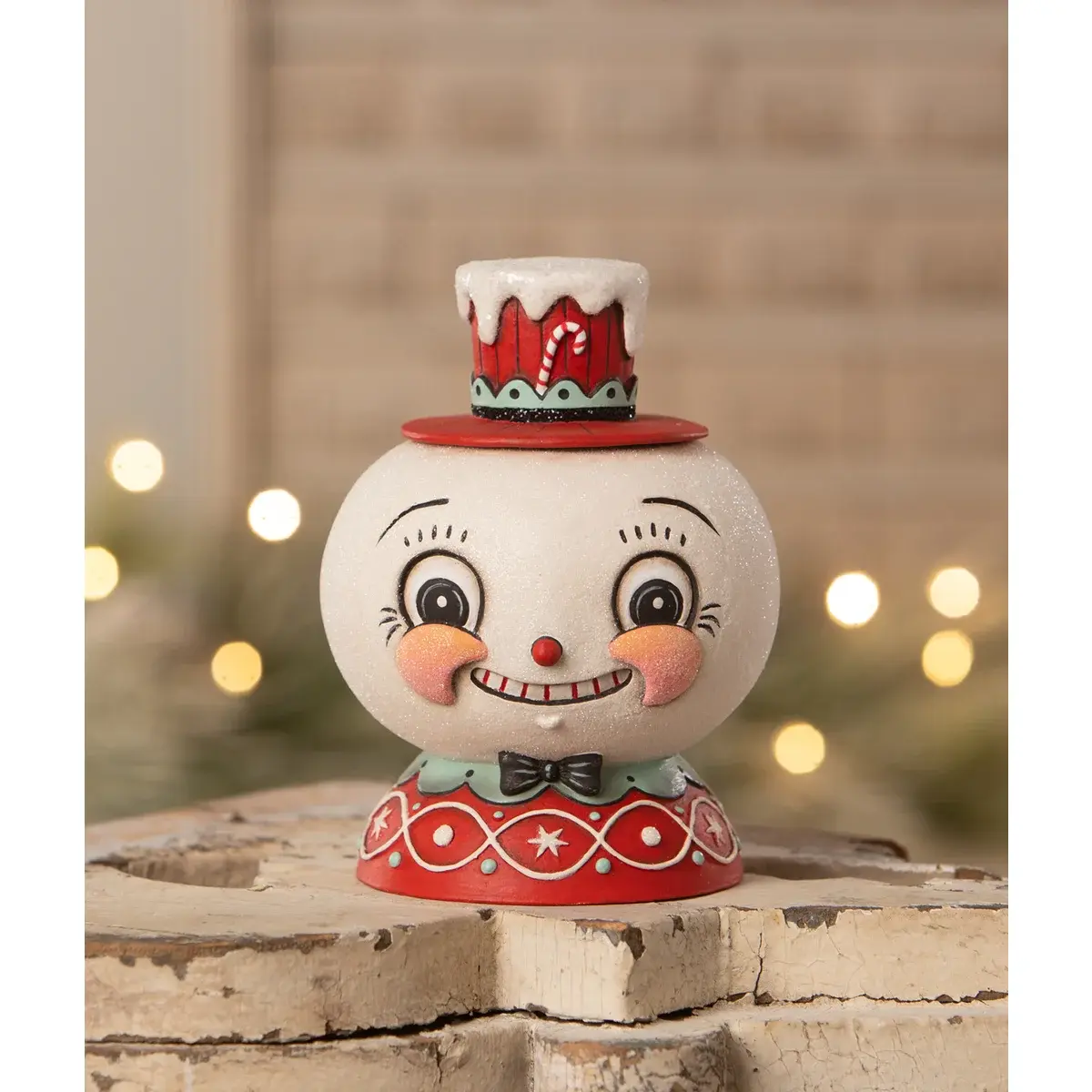 Bethany Lowe Peppermint Snow Beau Container JP4034