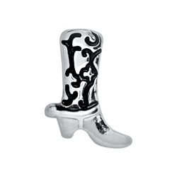 CH1606 Silver Cowboy Boot Charm