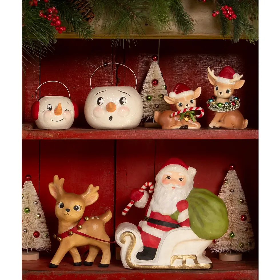 Thumbnail: Jingle Santa's Reindeer - Bethany Lowe TL5374
