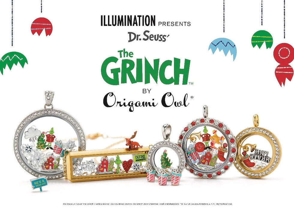 Thumbnail: LK9096 Large Silver Grinch Twist Locket - RETIRED