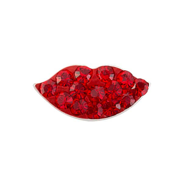 CH3202 - Red Pave Lips - Charm