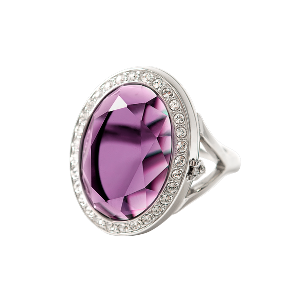 LK7226-LK7229 Amethyst Prism Living Locket Ring w/Swarovski Crystals