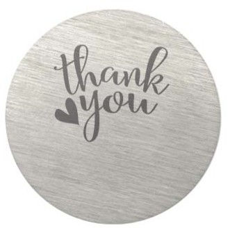 PS9313 - Large Silver - "Thank You" Plate