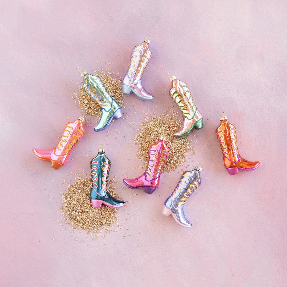 Glitter Up Cowboy Boot Ornament - Glitterville NTG0004