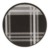 PB3002 Large Black Holiday Plaid Plate